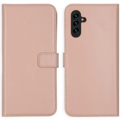 Afbeelding van Samsung Galaxy A13 (5G) Hoesje Echt leder Selencia Bookcase Roze Telefoonhoesje