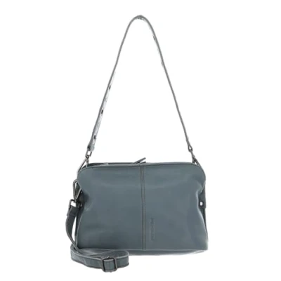 Afbeelding van FREDsBRUDER Leren Schoudertas Me and My Bag Shoulderbag Dusty Blue Lichtblauw
