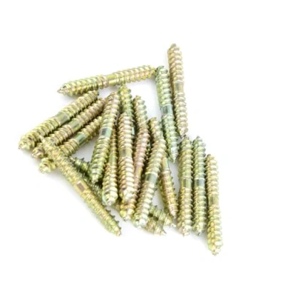 Afbeelding van 20 stuks 5 x 40 mm plugschroeven ijzer dubbelzijdige schroef gegalvaniseerde zelftappende schroeven hout op plug schroefverbinding
