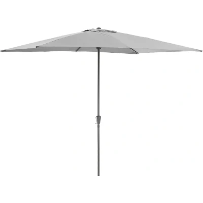 Afbeelding van ACAZA Staande Parasol in aluminium, 200x300 cm, rechthoekig, lichtgrijs