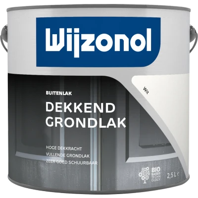 Afbeelding van Wijzonol Dekkend Grondlak Wit 2,5 ltr Grondverf &amp; Primer