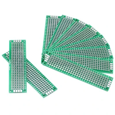 Afbeelding van 10 Stuk 2cm x 8cm Dubbele Zijkanten Tin Plated Prototyping DIY Solderen Universele PCB Circuit Board