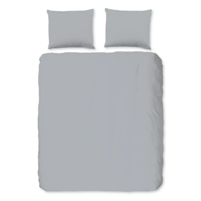 Afbeelding van Flanellen Dekbedovertrek 200x200 cm Uni Zilver 2 Persoons 100% Katoen Oeko Tex Gecertificeerd