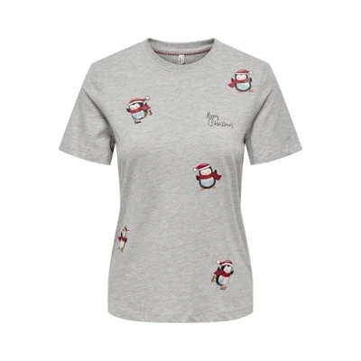 Afbeelding van Only Shirt met korte mouwen ONLKITA LIFE REG S/S TOP BOX XMAS JRS