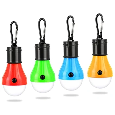Afbeelding van JOPHEK Camping Lamp, 4 x LED Lantaarn Batterij aangedreven Lamp Draagbare Tent Licht Waterdicht Noodverlichting voor