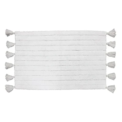 Afbeelding van Livetti Badkamermat Toiletmat Wcmat 50x80 Katoen Minatis Wit