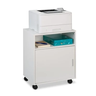 Afbeelding van Relaxdays bureaukast op wielen 3 vakken 57 x 48 34 cm printerkast halfhoog