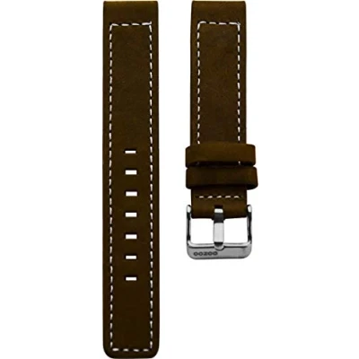 Afbeelding van Oozoo Horlogebandje, horlogeband, leren band met gesp, donkerbruin, 30 EU, Riemen.