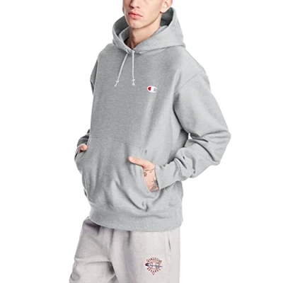 Afbeelding van Champion Reverse Weave Capuchontrui voor heren, Oxford grijs/linkerkant logo C, M