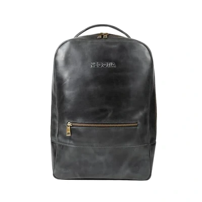 Afbeelding van NEGOTIA Alpha Leren Laptop Rugzak Dames en Heren Rugtas 100% Luxe Top Grain Leer Zwart