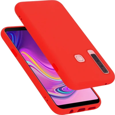 Afbeelding van Cadorabo Hoesje geschikt voor Samsung Galaxy A9 2018 in LIQUID ROOD Beschermhoes gemaakt van flexibel TPU silicone Case Cover