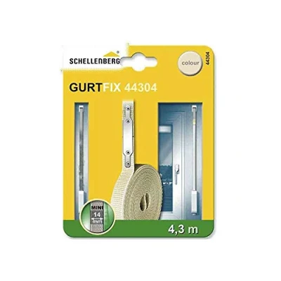 Afbeelding van Schellenberg 44304 band fix reparatieset Vervang uw rolluik zonder de rolluikkast te moeten openen, 14 mm breed, Beige