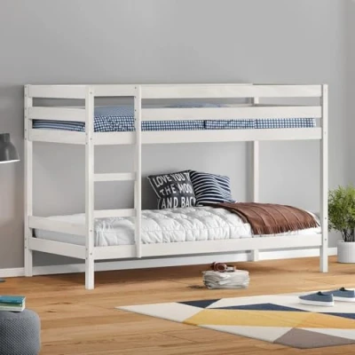 Afbeelding van IDIMEX Stapelbed FELIX voor kinderen hoogslaper kinderbed met ladder massief grenen natuur 90 x 200 cm (B L)