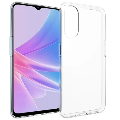 Afbeelding van Oppo A78 Hoesje Siliconen en TPU (zacht) Accezz Softcase/Backcover Transparant Telefoonhoesje
