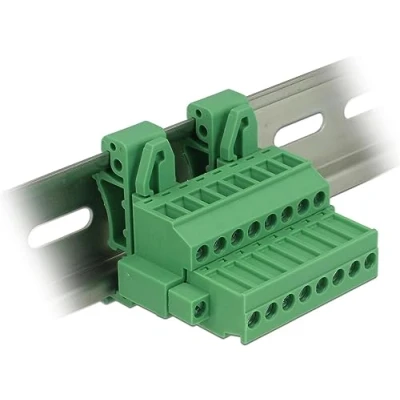 Afbeelding van Delock klemmenblokset voor top hat rails 8 pins met schroefslot Delo