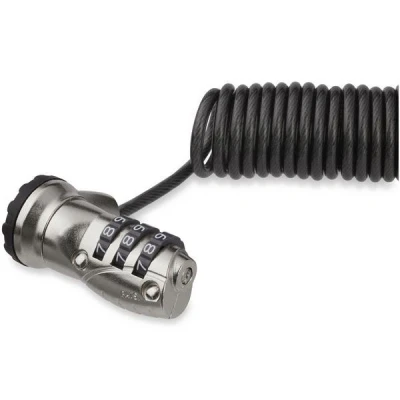 Afbeelding van StarTech.com LTLOCK3DCOIL kabelslot Zwart, Roestvrijstaal 1,8 m