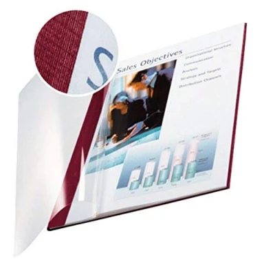 Afbeelding van Leitz 74150028 boekbindemap impressBIND, Soft Cover, A4, 14 mm, 10 stuks, bordeaux