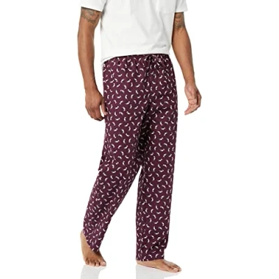 Afbeelding van Amazon Essentials Men&#039;s Geweven pyjamabroek met rechte pasvorm, Bordeauxrood Papegaaiduiker, XXL