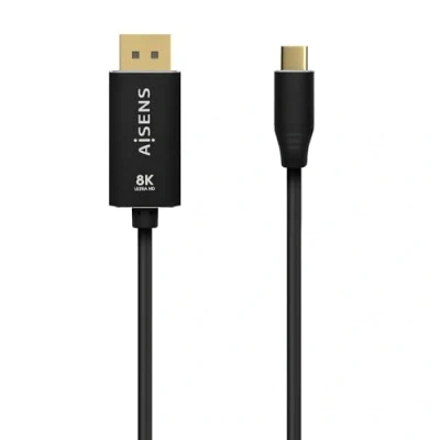 Afbeelding van Adapter USB C naar DisplayPort Aisens A109 0686 Zwart 80 cm
