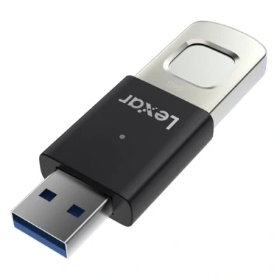 Afbeelding van Lexar JumpDrive Fingerprint F35 PRO 64GB USB 3.0 flashdrive, tot 300 MB/s lezen/150 schrijven, 10 vingerafdruk ID&#039;s toegestaan, flashdrive (LJDF35P064G RNBNG)
