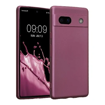 Afbeelding van kwmobile metallic telefoonhoesje van TPU geschikt voor Google Pixel 7a Flexible case smartphone In lila
