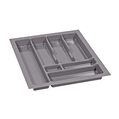 Afbeelding van ALUSFERA Bestekbak voor laden van 50 cm, praktisch opbergsysteem laden, ladeverdeler, lade organizer, 430 x 490 mm, zilver
