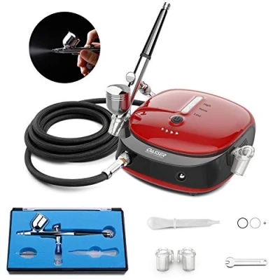 Afbeelding van Oasser Airbrush Compressor Kit Dual Action 3 modi Oplaadbare Batterij 1000 mAh 0,3 mm Nozzle 7CC Cup Pistool voor Model, Taart, Cosmetica, Schilderen