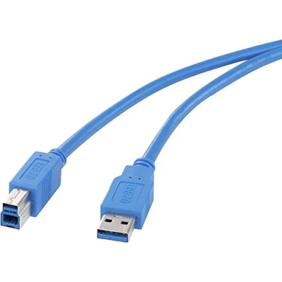 Afbeelding van Renkforce USB kabel 3.2 Gen1 (USB 3.0 / 3.1 Gen1) A stekker, B stekker 0.50 m Blauw Vergulde steekcontacten RF 4260498