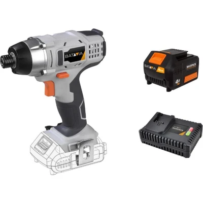 Afbeelding van Slagschroevendraaier 18V Incl. 4.0 Ah Accu / Oplader Krachtig en geschikt voor het moeiteloos vast losdraaien van grote schroeven Maxxpack