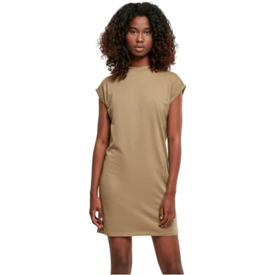 Afbeelding van Urban Classics Turtle Extended Shoulder Jerseyjurk, Dames, Maat: 3XL, Khaki