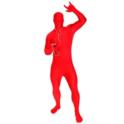 Afbeelding van Rode M Suit second skin pak voor volwassenen Verkleedkleding 180 cm