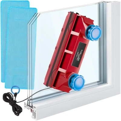 Afbeelding van Tyroler Bright Tools Magnetische Ruitenreiniger De Glijder D 3 AFC Ruitenreiniging Voor Binnen En Buiten Enkele Of Dubbele Beglazing 2 28MM Instelbare Magneetkracht