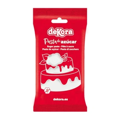 Afbeelding van dekora Wit Fondant Paste vor Taartdecoratie Topping Gebak, Cake en Cupcake, Suikerpasta om Allerlei Decoraties te Maken Simpel Modelleren 250 g