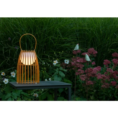 Afbeelding van Lucide FJARA Tafellamp Buiten Ø 17,5 cm LED Dimb. 1x0,3W 3200K IP44 Bruin