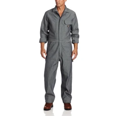 Afbeelding van Dickies Fisher gestreepte jumpsuit voor heren, strepen, XL, maat groot, XL Taille Tall