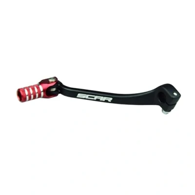 Afbeelding van Scar Gesmede Schakelpedaal Gekleurde Tip Zwart / Rood Honda CRF450R 2017 2024 CRF450RX 2018 CRF450X 2021 2022
