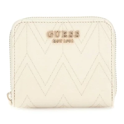 Afbeelding van GUESS Portemonnee Adelard SLG Small Zip Around Wallet Stone Crème
