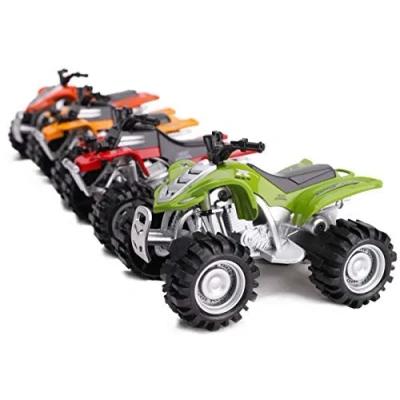Afbeelding van 11cm Die Cast wrijving aangedreven quad geassorteerde kleuren en ontwerpen 1 willekeurig gekozen jongens speelgoed