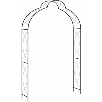 Afbeelding van Tuinboog 150x34x240 cm ijzer zwart