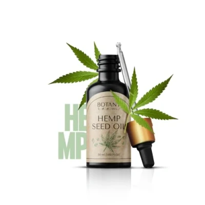 Afbeelding van hennepolie, 50 ml, koudgeperst, zuiver en natuurlijk, glazen fles, basisolie, hennepzaadolie, intensieve verzorging voor gezicht, haar, lichaamsverzorging BotanyRoom®
