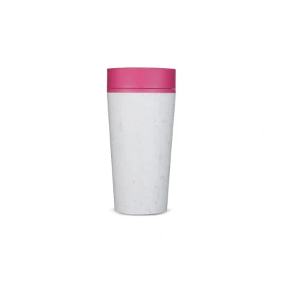 Afbeelding van Circular &amp; Co Travel Mug Koffiebeker To Go Coffee Beker 340 ml Chalk Lotus Pink 12oz Duurzaam