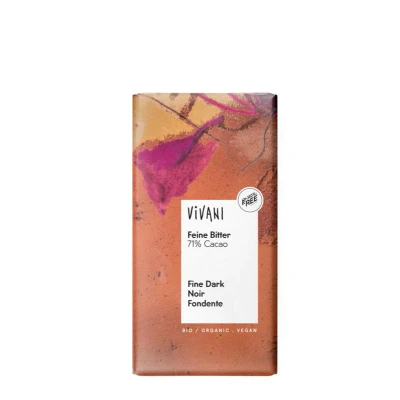 Afbeelding van Vivani Chocoladereep Puur 71% Multi verpakking 10x100GR