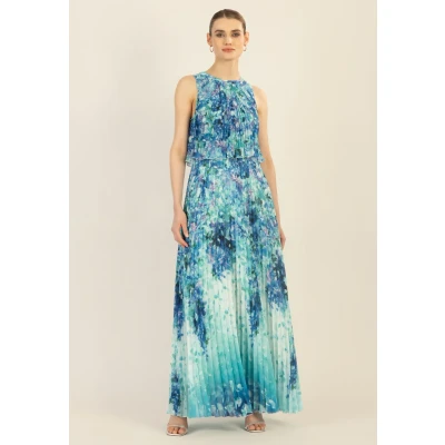 Afbeelding van Apart Bedrucktes Maxijurk, Dames, Maat: 40, Türkis multicolor
