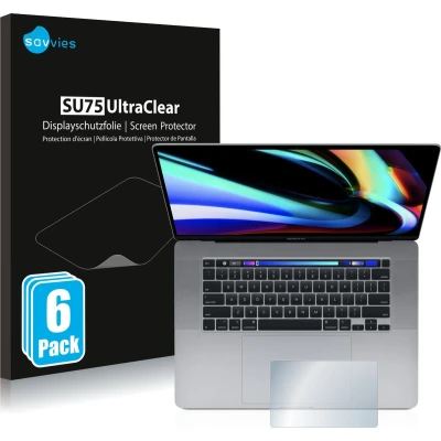 Afbeelding van Savvies (6 Stuks) Schermbeschermer voor Apple MacBook Pro 16&quot; 2019 (Touch Trackpad) Screen Protector Ultra Transparant