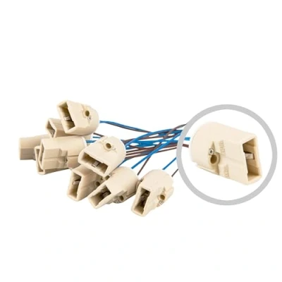 Afbeelding van Mextronic Lampvoet G9 10 stuks fitting SOCKEL smalle constructie hoogspanning keramiek 190 230V halogeenfitting