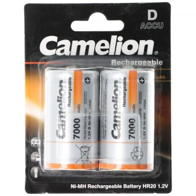 Afbeelding van Camelion Mono D Akku, NiMH, 1,2V 7000mAh, 2er Blister