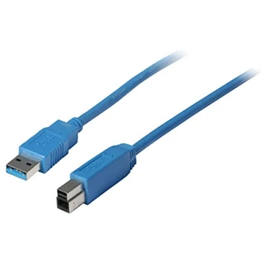 Afbeelding van USB A naar B kabel USB3.0 tot 0,9A / blauw 5 meter