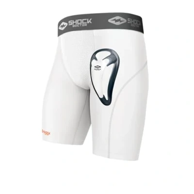 Afbeelding van Shock Doctor 221 Kompressionsshorts mit BioFlex Schale, sportliche Unterstützung Komfort und Kompression für maximale Bewegungsfreiheit, Kinder Erwachsene (1 x Shorts &amp; Schutzschale)