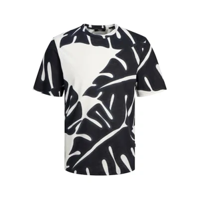 Afbeelding van Jack &amp; Jones Premium ALL OVER Rundhals Tshirt print, Heren, Maat: Small, Snow white