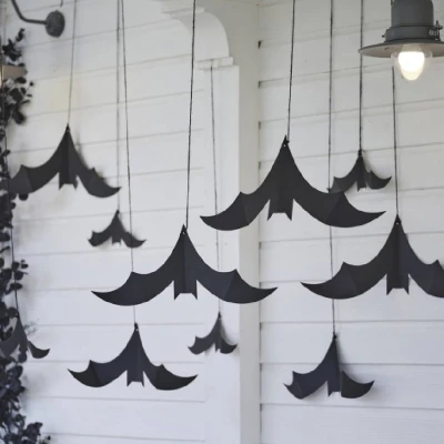 Afbeelding van Vleermuizen Hangdecoratie Zwart 10 Stuks